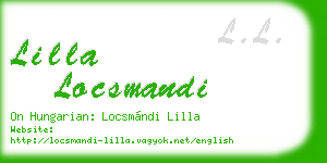 lilla locsmandi business card